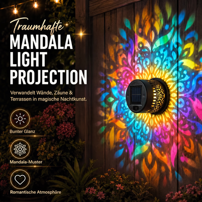 🌀💥 Zeitlich begrenztes Angebot: 1 kaufen, 1 gratis erhalten 🌞💡 WREE® Solar-Mandala-Außenwandleuchte – Projektionslampe für Gartenzaun & Terrasse