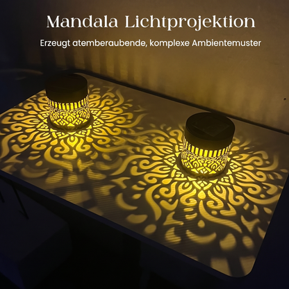 🌀💥 Zeitlich begrenztes Angebot: 1 kaufen, 1 gratis erhalten 🌞💡 WREE® Solar-Mandala-Außenwandleuchte – Projektionslampe für Gartenzaun & Terrasse