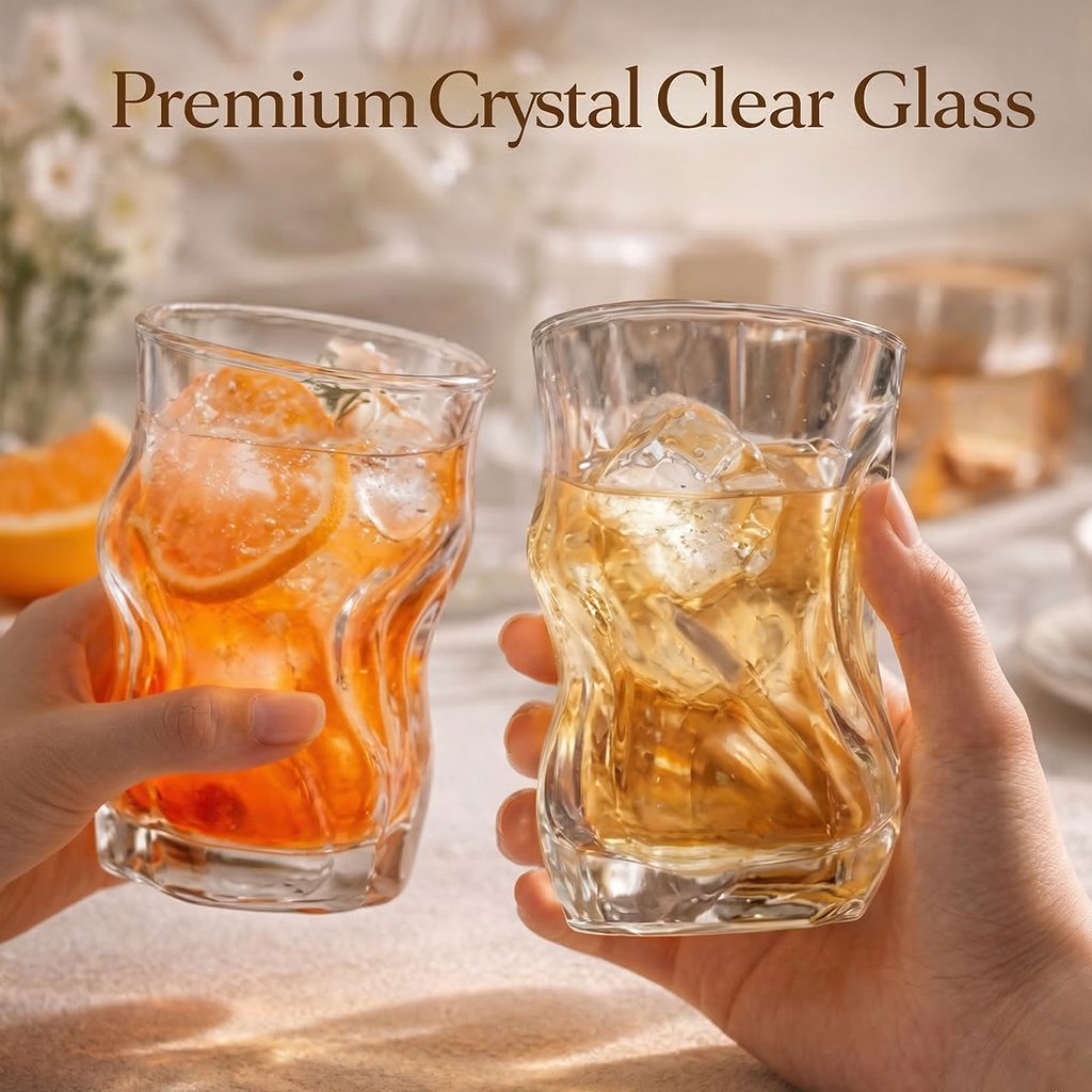 🥛🍵🥂𝑾𝒂𝒗𝒆 𝑺𝒄𝒖𝒍𝒑𝒕 𝑮𝒍𝒂𝒔𝒔 𝑻𝒖𝒎𝒃𝒍𝒆𝒓 – 𝑴𝒐𝒅𝒆𝒓𝒏 𝑹𝒊𝒑𝒑𝒍𝒆 𝑪𝒐𝒄𝒌𝒕𝒂𝒊𝒍 & 𝑾𝒉𝒊𝒔𝒌𝒆𝒚 𝑫𝒓𝒊𝒏𝒌𝒊𝒏𝒈 𝑮𝒍𝒂𝒔𝒔 (740𝒎𝒍)